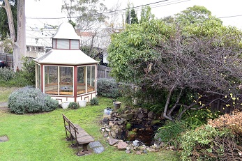 backyard with gazebo