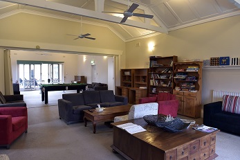 living room with lounges and pool table