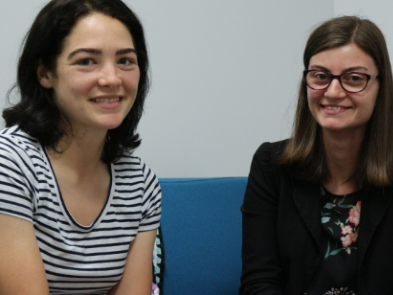 Laura with a female Mind staff member