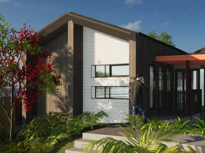 Entrance of newly built house