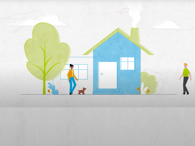 Infographic of home from the outside
