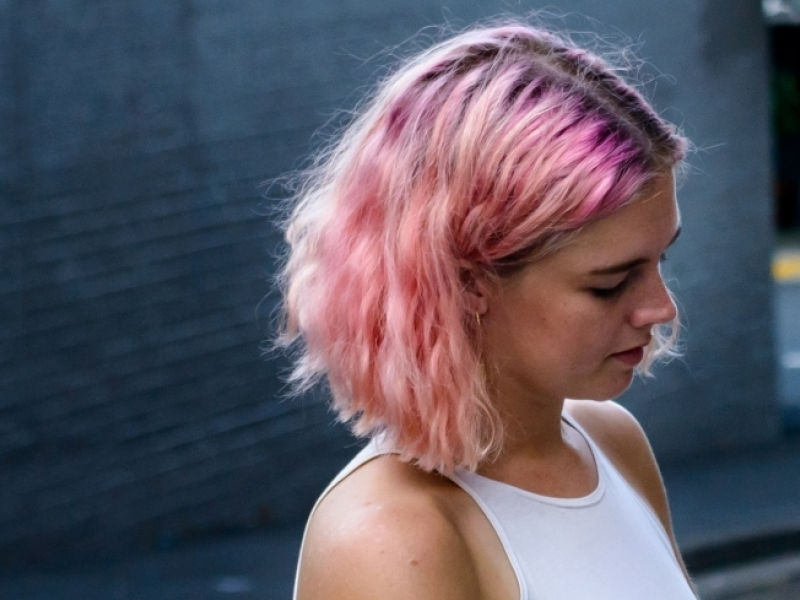Young woman sadly looking away