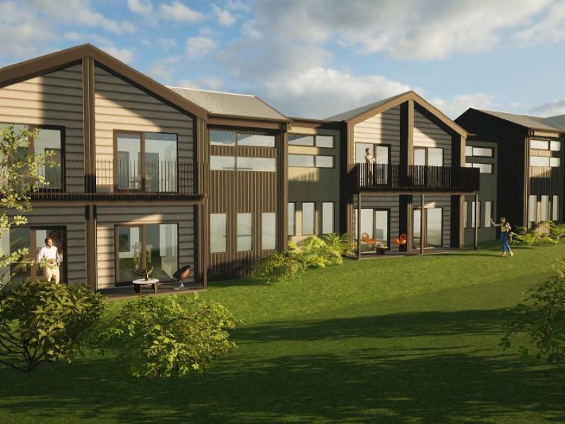 Modern home render from the outside