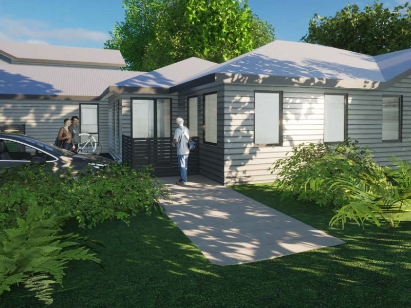Modern home from the outside