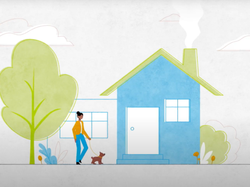 Infographic of a home from the outside