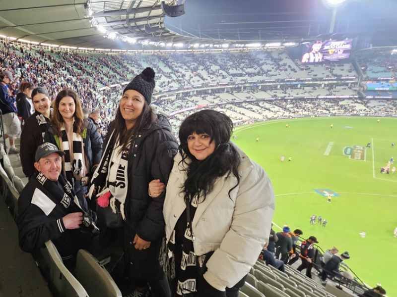 Magpie supporters at the MCG