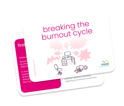 Card showing mind service