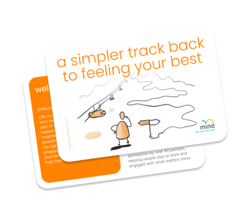 Card showing mind service