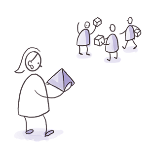 person holding pyramid